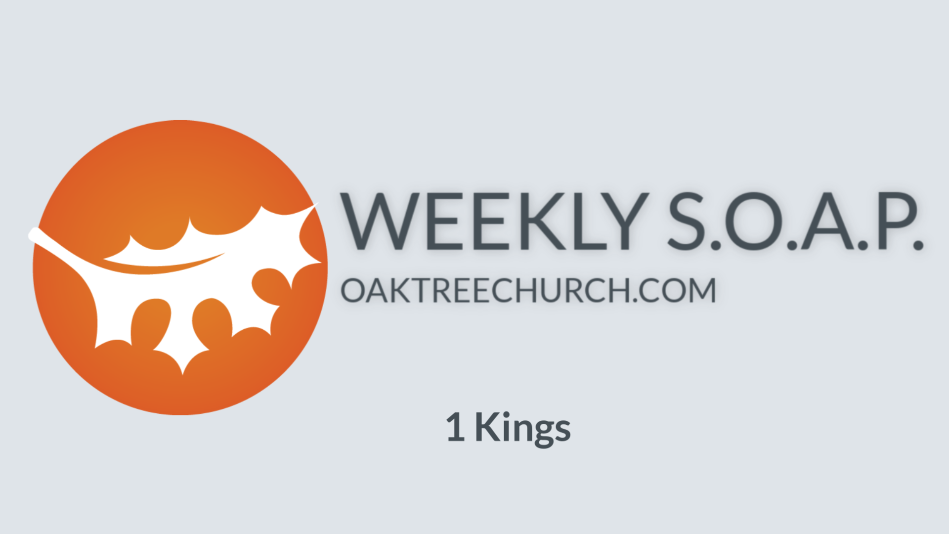 1 Kings, Week 3 (S.O.A.P. video)