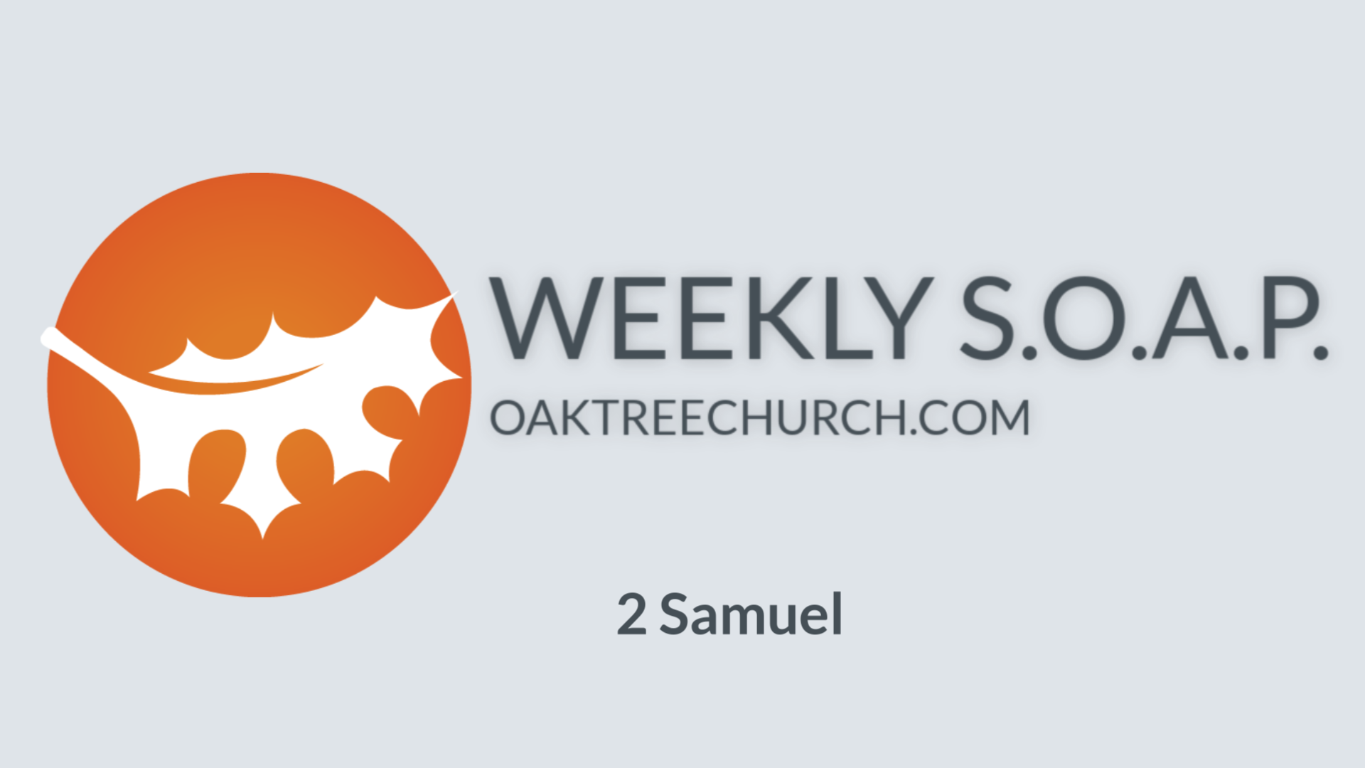 2 Samuel, Week 1 (S.O.A.P. video)
